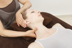 Massage neck stretch